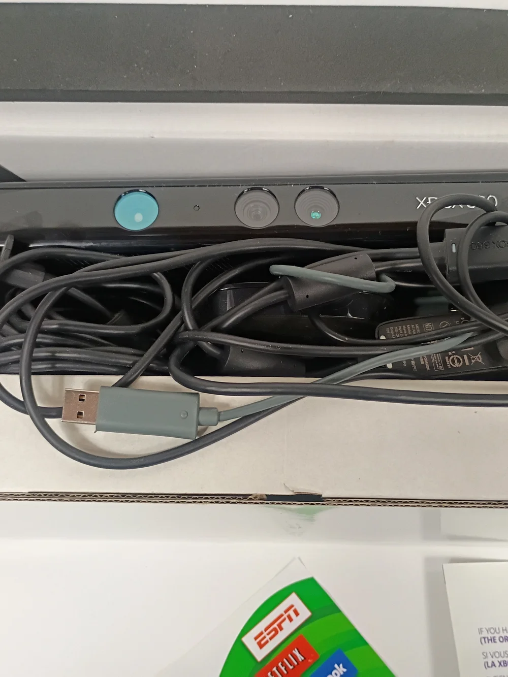 Xbox 360 Kinect Sensor - Black... No Game Only The Kinect